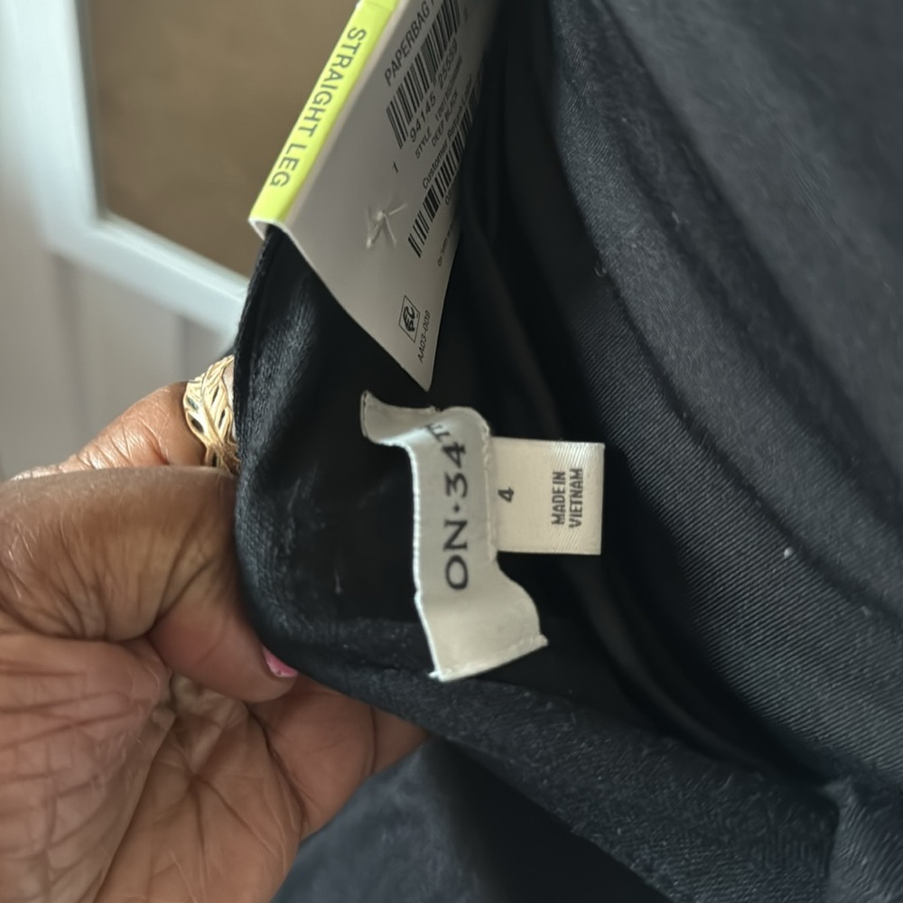 ON 34th black paper-bag  pants - Picture 9 of 9